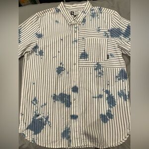 Urban Outfitters Blue and White Striped Casual Shirt